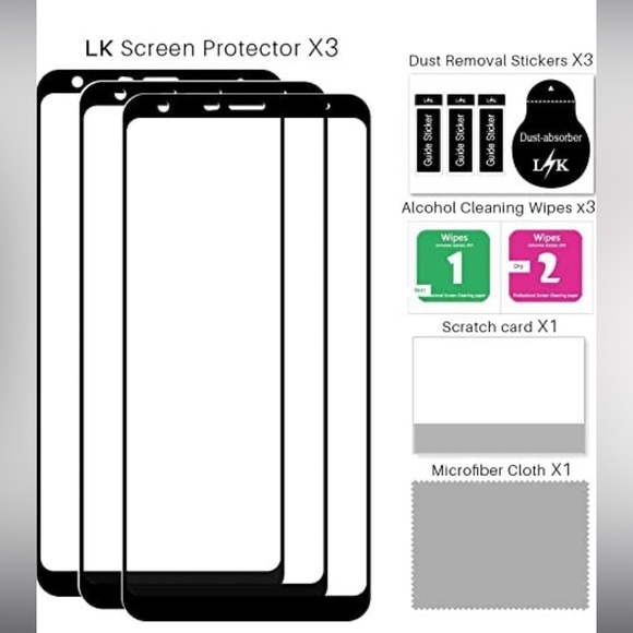LK Glass Screen Protector | NEW 3 Pack For LG Stylo 5 - Picture 5 of 6